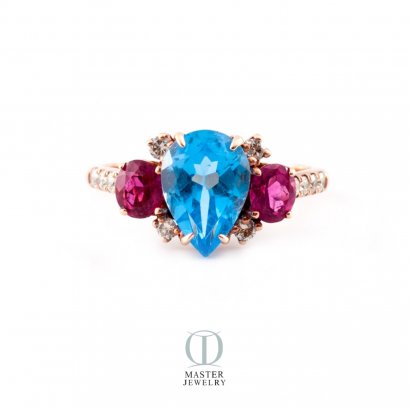 แหวนพลอย BLUE TOPAZ RING