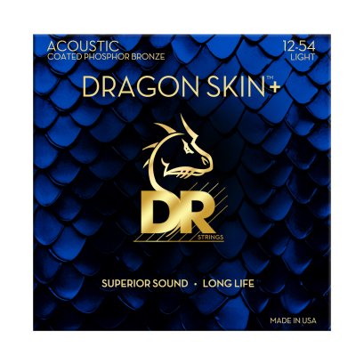 DR Strings Dragon Skin+ Phosphor Bronze Coated  Acoustic Guitar Strings