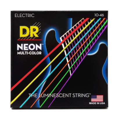 DR Strings Hi-Def Neon Multi-Color K3 Coated Electric Guitar Strings