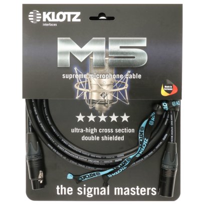 Klotz Cable M5 supreme microphone cable with double shielding and XLR by Neutrik