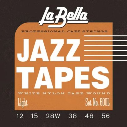 La Bella 600L Jazz Tapes – White Nylon Light 12-56