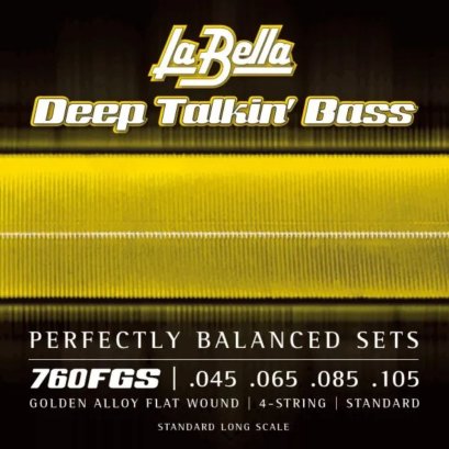 La Bella Deep Talkin' Bass Gold Flats Electric Bass Guitar Strings