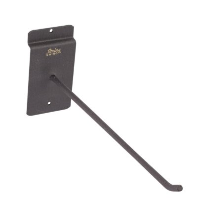 String Swing String / Cable Hook - Black - 3" Slatwall - 6" Stem