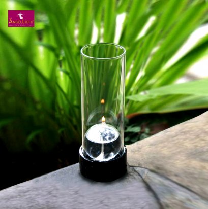 Angel Stone Base &amp; Glass Shade