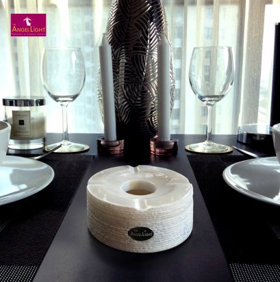 KUSAR Stone-Cigarette Ashtray White