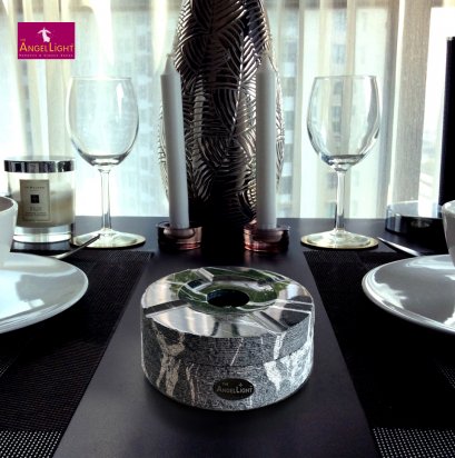 KUSAR Stone-Cigarette Ashtray Marble Grey