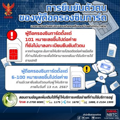 การยืนยันตัวตนของผู้ถือครองซิมการ์ด