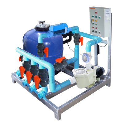 Complete set ประกอบเสร็จพร้อมใช้งาน Laswim ระบบเกลือ สำหรับสระ 100Q