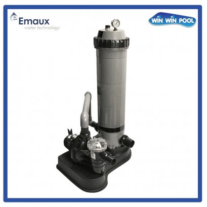 ชุดกรองคาร์ทริดจ์ฟิลเตอร์พร้อมปั๊ม “EMAUX” FSC Series Cartridge Filtration System c/w Pump (150sq.+SS120), In & Outlet 1.5", Flowrate 13 m³/Hr, Head @ 7 m.