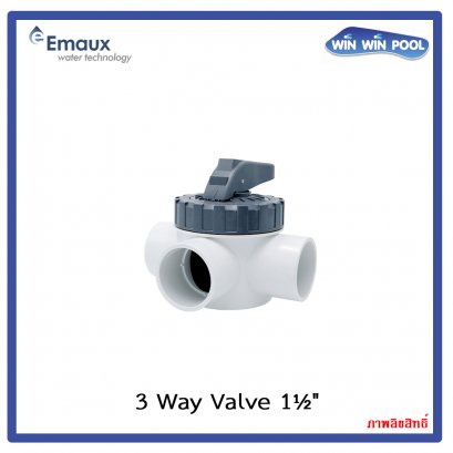 3 Way Valve 1.5&quot; V40-3(A), ABS &amp; PVC EMAUX