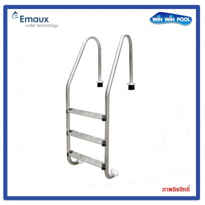 บันได 3 ขั้น Stainless รุ่น NSL315-S  ราว Stainless Steel 304