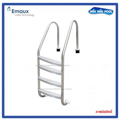 บันได 4 ขั้น Plasstic รุ่น NSL415-P  ราว Stainless Steel 304