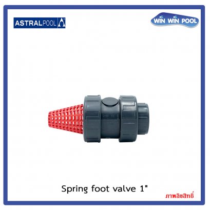 Spring foot valve 1"