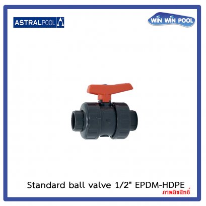 Standard ball valve 1/2&quot; EPDM-HDPE