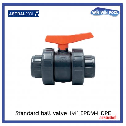Standard ball valve 1-1/2&quot; EPDM-HDPE
