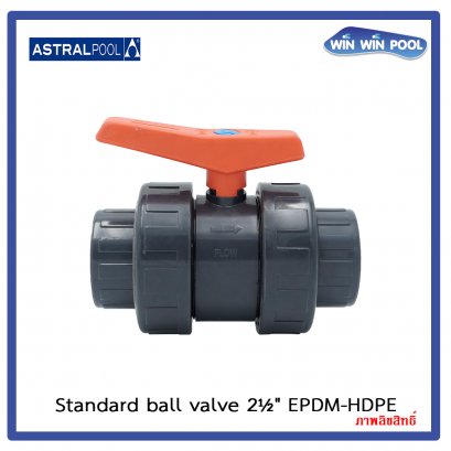 Standard ball valve 2-1/2&quot; EPDM-HDPE