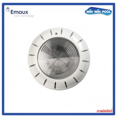 ไฟใต้น้ำ E-LumenX LED 25W/12V, RGB + Warm + Cool White, ขอบสีขาว (White Faceplate)