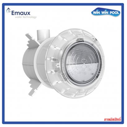 E-LumenX-TOPAZ LED 13W/12V, RGB + Warm + Cool White, White Faceplate, For Concrete Pool