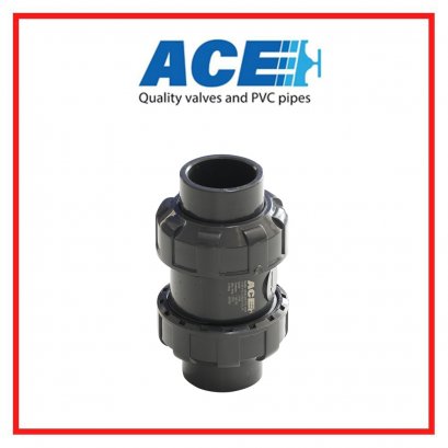ACE SPRING CHECK VALVE DN32(1.1/4") D/UNION BALL TYPE half ball EPDM O-ring With Spring