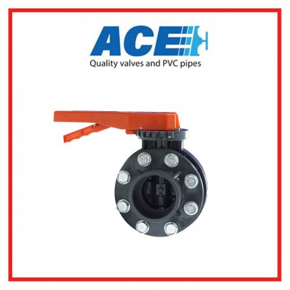 ACE BUTTERFLY VALVE 3" LEVER ARCH HANDLE FLANGED+SCREWS+NUTS