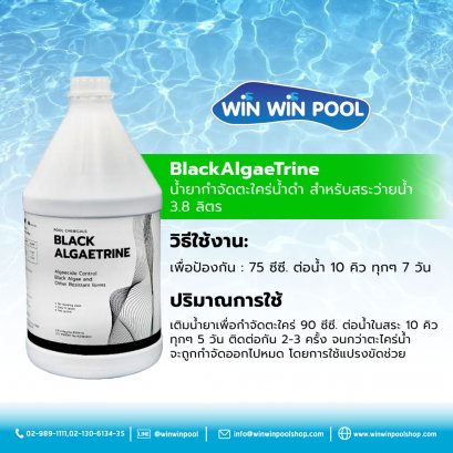BlackAlgaeTrine  น้ำยากำจัดตะใคร่น้ำดำ สำหรับสระว่ายน้ำ 3.8 ลิตร