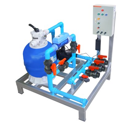 LASWIM -BLUE-03-30Q-12 อุปกรณ์ Complete Set ประกอบเสร็จพร้อมใช้งาน สำหรับสระว่ายน้ำไม่เกิน 30 คิว