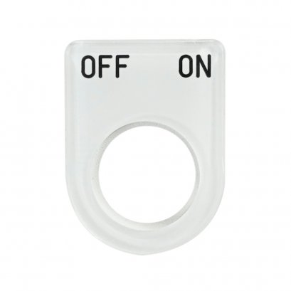 เนมเพลทอคิลิค OFF-ON แบบห่วง 22MM(33X45)พื้นขาว