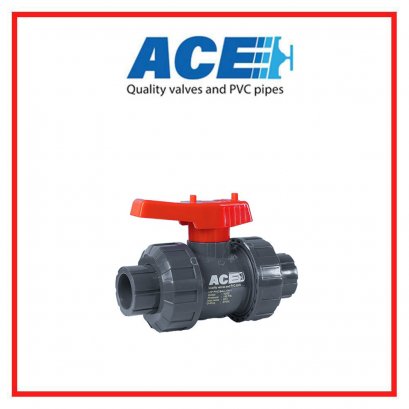 ACE TRUE UNION BALL VALVE 1" ABS Handle ABS Ball & Stem PVC Body EPDM Oring