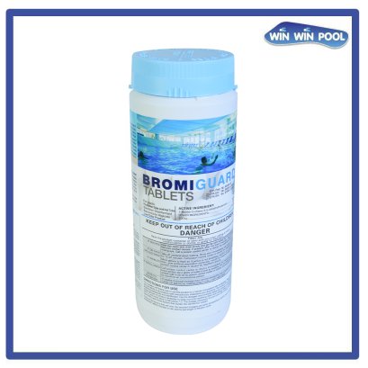 โบรมีน  BROMI GUARD /Bromine Plus กระปุก 1 ลิตร 0.82 กิโลกรัม #ทำหน้าที่เหมือนคลอรีนแต่กลิ่นฉุนน้อยกว่ามากๆ #โบรมีนฆ่าเชื้อโรคในสระน้ำอุ่นได้ดีกว่าคลอรีน #อ่างสปา #สระในร่ม #สระในอาคาร แนะนำให้ให้ใช้โบรมีน #ระคายเคืองน้อยกว่า#ปลอดภัยกว่าคลอรีน