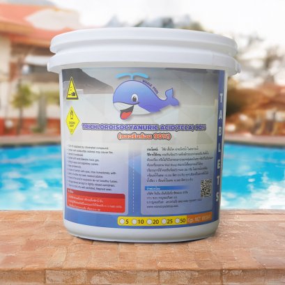 คลอรีนก้อน 90%TCCA90T 5 กก Whale Pool