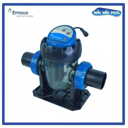 Emaux SSC-nano10 salt water chlorinator with built-in controls.
