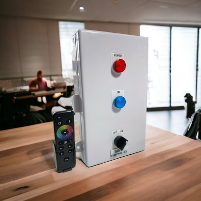 ตู้ควบคุม Wifi LED Controller+Remote Control+Mobile APP control Output 12 VDC 60W 5A สำหรับโคมไฟ DC 4 core