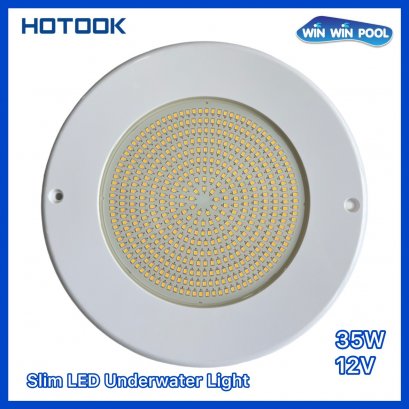 โคมไฟ Slim LED 35W ,AC/DC12V ฺWarm White (3000) Plastic Nicheless Slim LED Pool Light Series