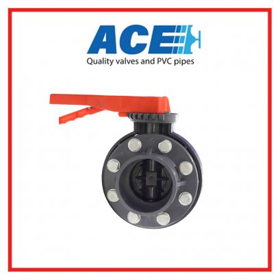 ACE BUTTERFLY VALVE 4" LEVER ARCH HANDLE FLANGED+SCREWS+NUTS