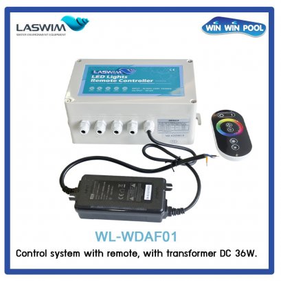 Control system with remote, with  transformer DC 12V 36W   Laswim