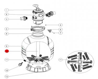 Lateral Assembly with Center Pipe for MFV35