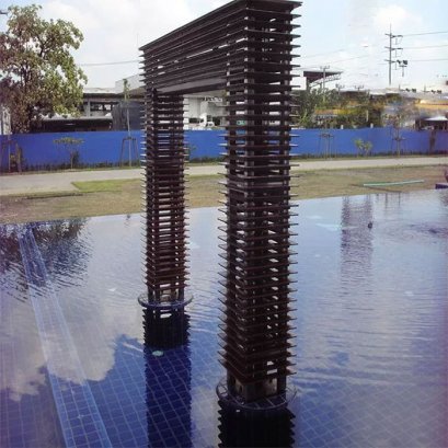 PSW-13  Rain Curtain Stainless Steel 304 Structure with Fiberglass finishing