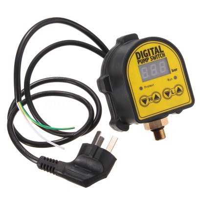 Digital Pressure Switch 0-10Bar ON/OFF Pump เพรชเชอร์สวิทช์ 220V สำหรับแจ้งเตือนถังกรองอุดตัน สำหรับปั้มน้ำบ้านอัตโนมัติ Control Automatic Back wash sand filter