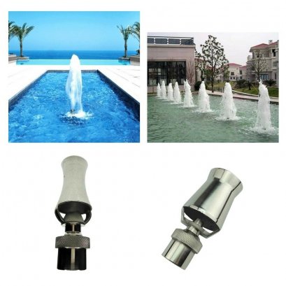 หัวน้ำพุ แบบสเปรย์ Stainless Steel Frothy Fountain Nozzle Garden Pond Fountain Spray Head