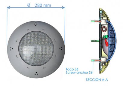 การติดตั้งไฟไต้น้ำแบบแปะผนัง Whale Pool