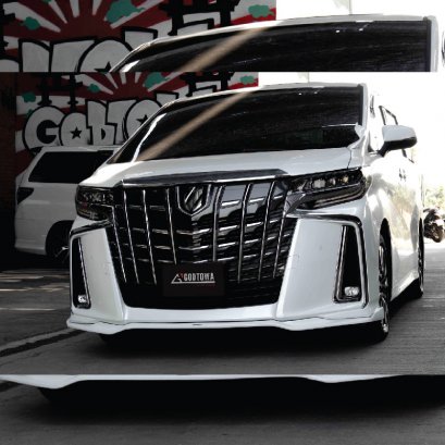 ลิ้นหน้าทรงสปอร์ต ลิ้นหน้าตรงรุ่นอัลพาร์ด GODTOWA FRONT SPLITTER ลิ้นหน้าอัลพาร์ด ALPHARD ลิ้นหน้าAlphard SC