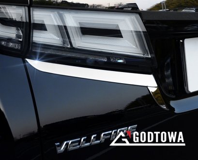 คิ้วใต้ไฟ คิ้วโครเมี่ยมใต้ไฟ สำหรับรถยนต์ อัลพาร์ด เวลไฟร์ ALPHARD VELLFIRE 30 2015 2021