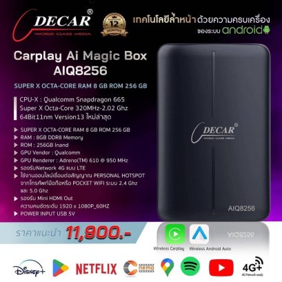 DECAR Carplay Ai Magic Box AIQ8256