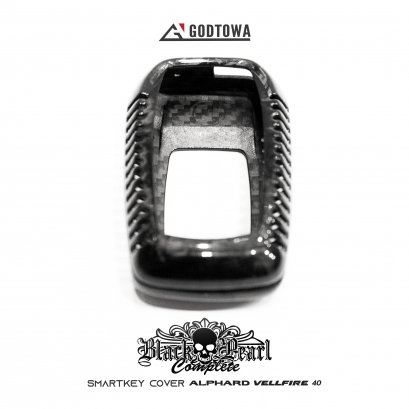 กรอบกุญแจลายหินอ่อน BLACK PEARL COMPLETE สำหรับรถยนต์ Alphard/Vellfire 40 รุ่นปี 2023 ขึ้นไป กรอบสมาร์ทคีย์เคฟล่า ครอบกุญแจ ครอบ smart key