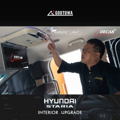 จอเพดาน Decar สำหรับ Hyundai staria จอเพดานฮุนได จอDECAR จอเพดานฮุนได