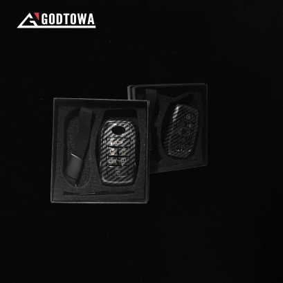 กรอบกุญแจสีเคฟล่าพร้อมสายคล้อง ALPHARD/VELLFIRE 30 2015-2021 กรอบ Smart Key สำหรับรถยนต์ ALPHARD VELLFIRE  smart key cover