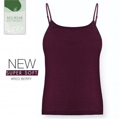 ECO WEAR เสื้อสายเดี่ยวบังทรง Cherilon Intimate สีแดง #Red Berry รหัส BSVRY1