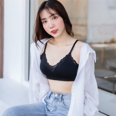Cherilon Beauty Bra บราเชอรีล่อน บราเล็ต Brallete บราลูกไม้ บราทอไร้ตะเข็บ บราลูกไม้ไร้โครง บราไร้โครงไร้ตะเข็บ