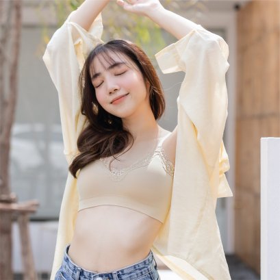 Cherilon Beauty Bra บราเชอรีล่อน บราเล็ต Brallete บราลูกไม้ บราทอไร้ตะเข็บ บราลูกไม้ไร้โครง บราไร้โครงไร้ตะเข็บ