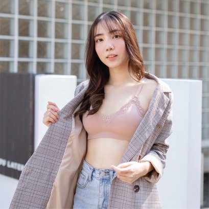 Cherilon Beauty Bra บราเชอรีล่อน บราเล็ต Brallete บราลูกไม้ บราทอไร้ตะเข็บ บราลูกไม้ไร้โครง บราไร้โครงไร้ตะเข็บ